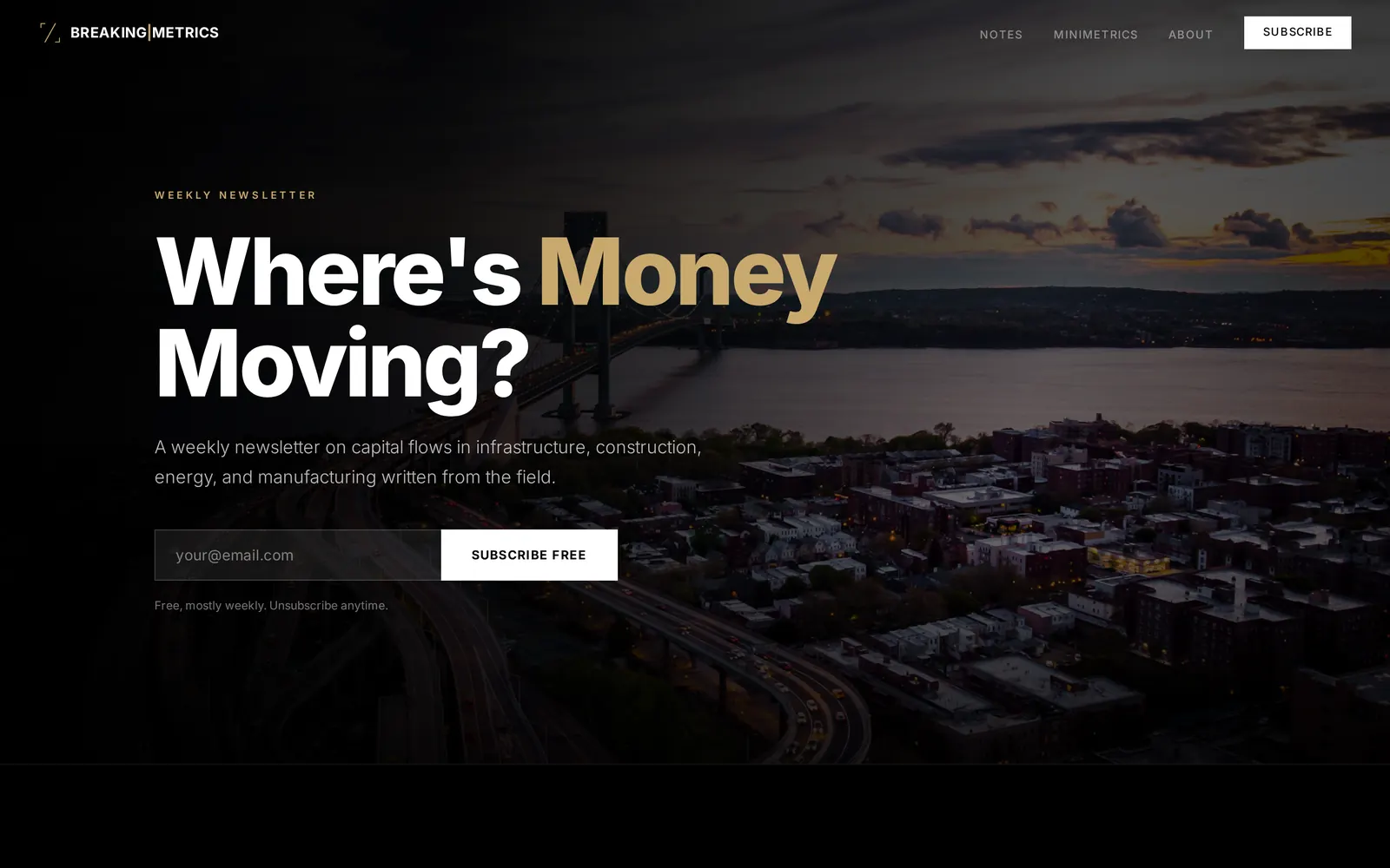Breaking Metrics newsletter